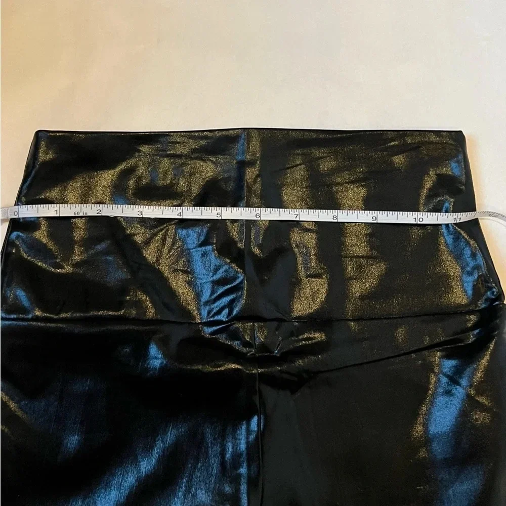 Women’s Black Leggings Faux Leather Stretchy Size S - Picture 7 of 11